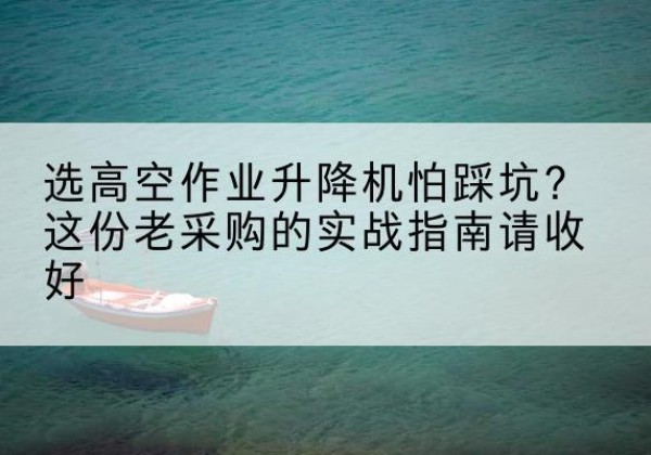 绵竹高空作业升降机厂家推荐-选高空作业升降机怕踩坑？这份老采购的实战指南请收好